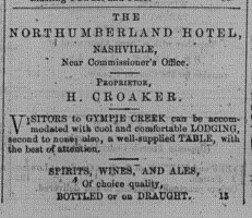 Nashville Times, Saturday, March 7, 1868 p.1 Northumberland hotel