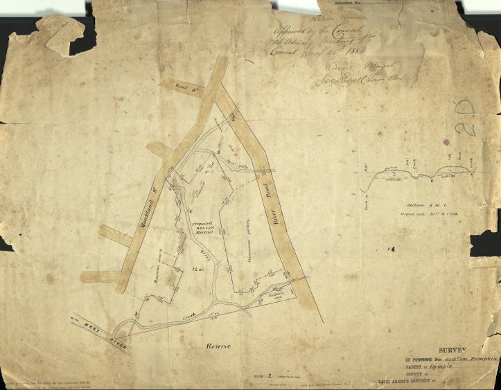1888 Survey Map of Pumpkin Flat
