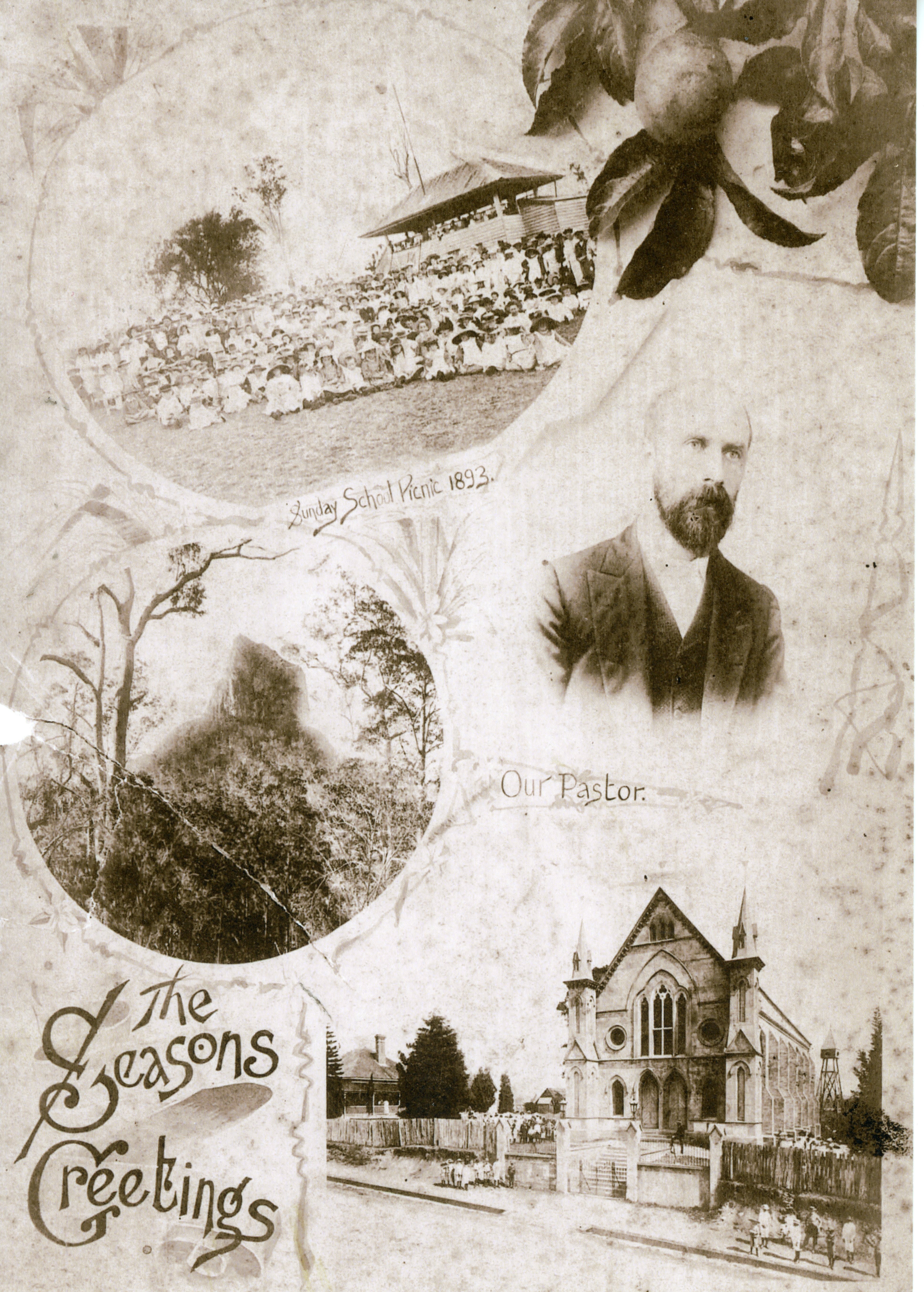 Surface Hill Wesleyan Church Sunday School picnic 1893 minister Rev JG Martin GPC 