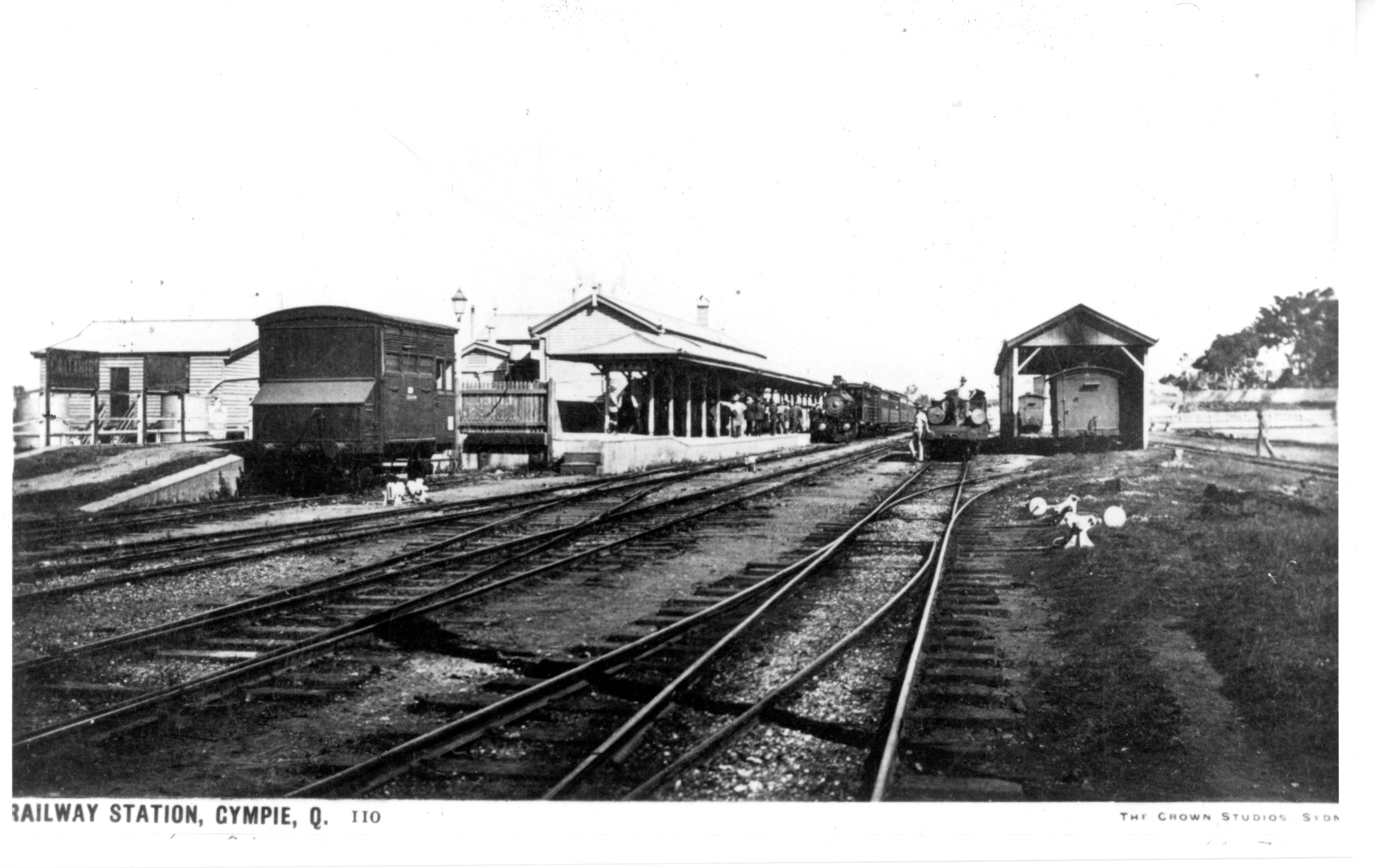 Railway Station Gympie c1890's Brisbane line