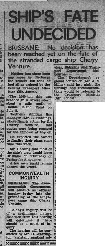 GT Tuesday July 17, 1973 p. 3 ship's fate undecided