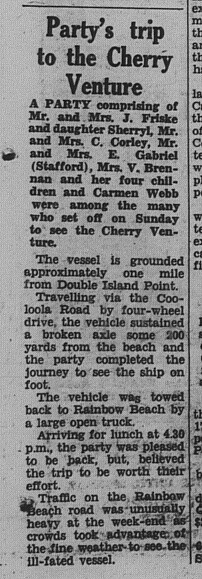 GT Tuesday July 17, 1973 p. 5 Party's trip to the Cherry Venture