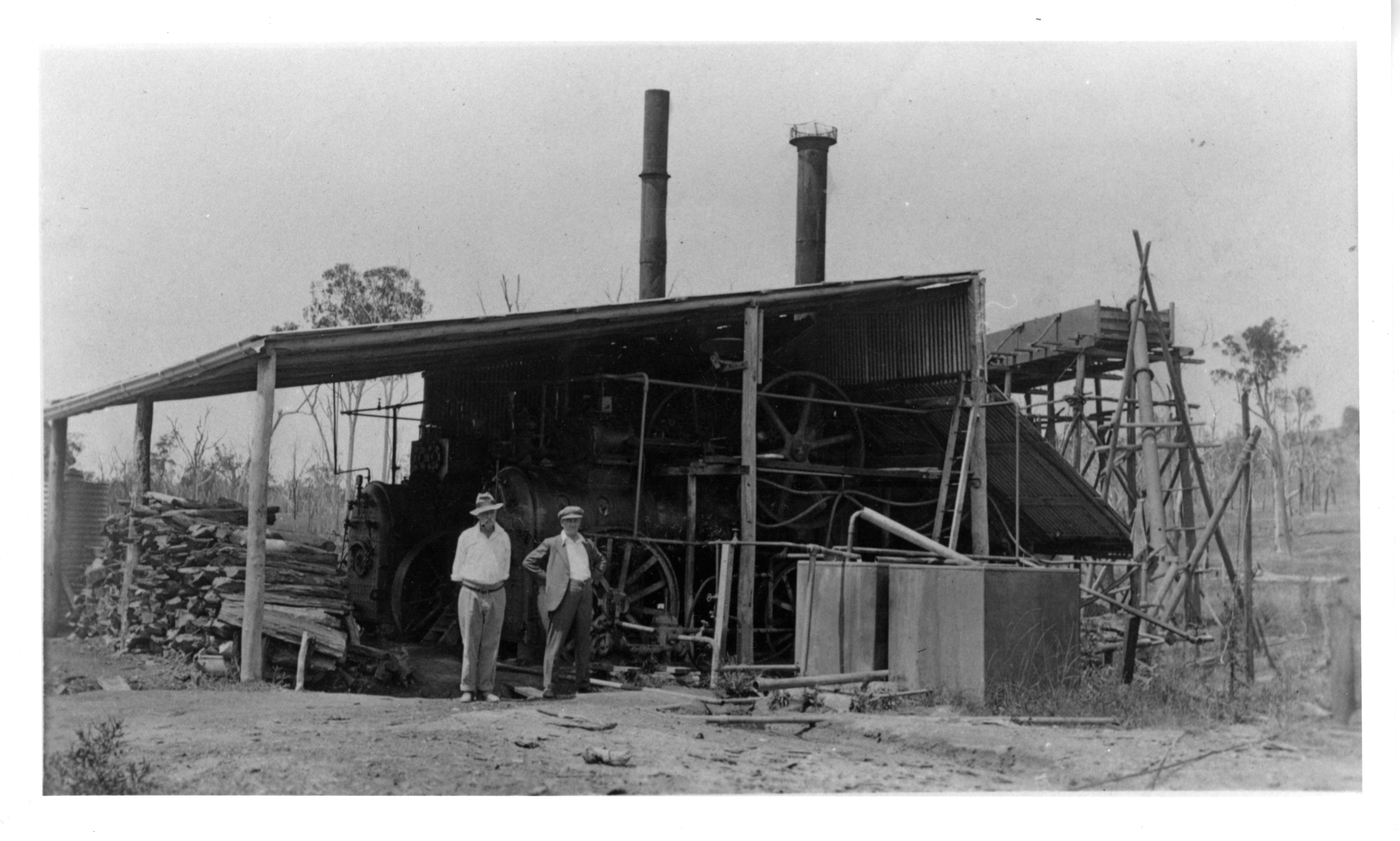 Steam engines at Cinnabar quicksilver mine Mr J Len