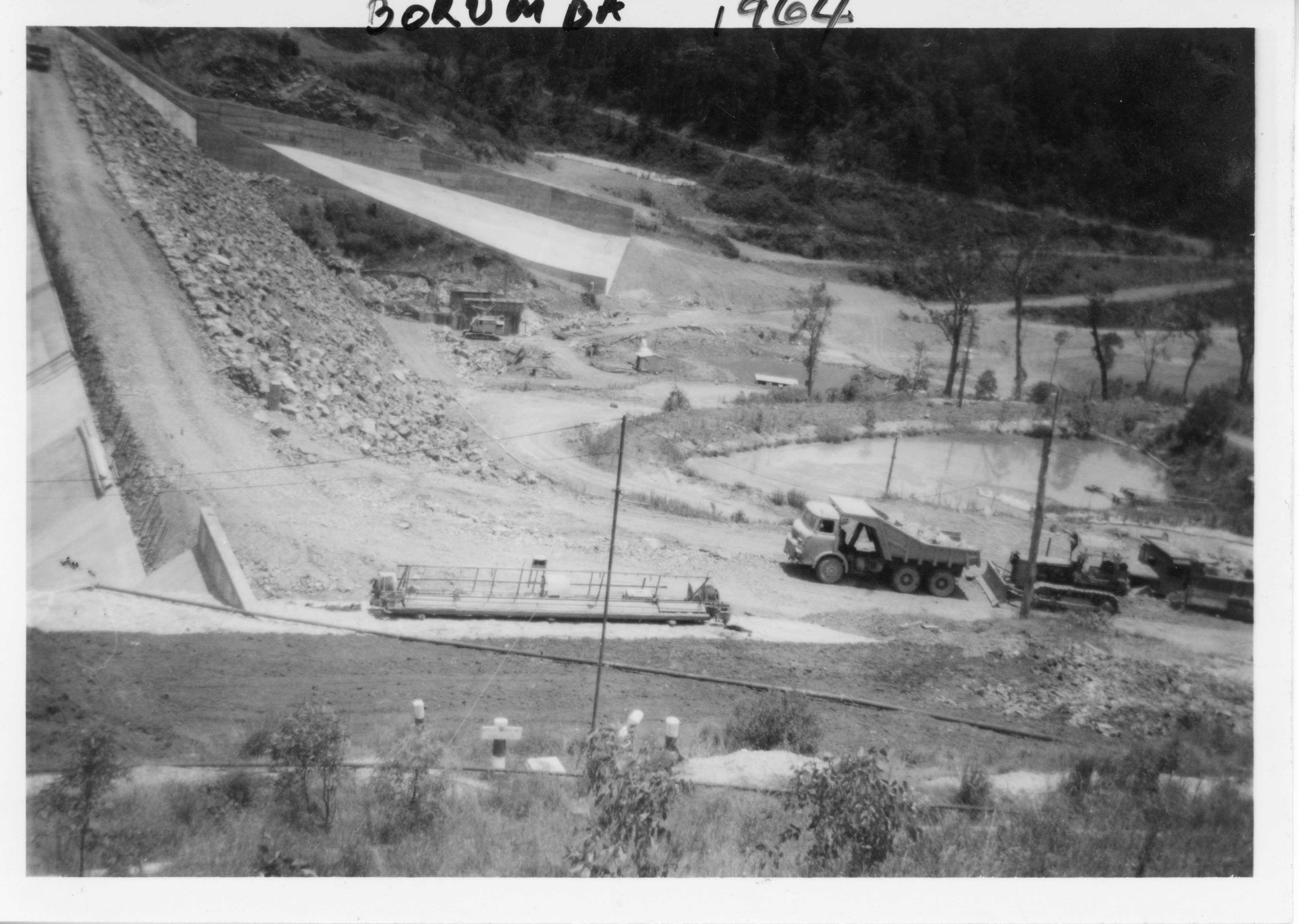 Borumba Dam - January 1964 -Construction phase