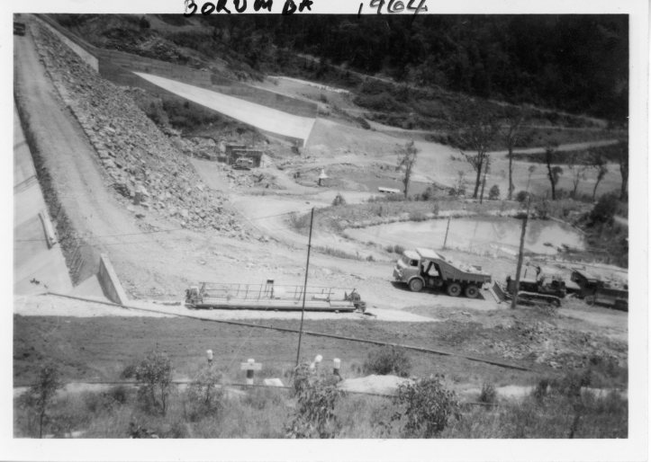 Borumba Dam - January 1964 -Construction phase
