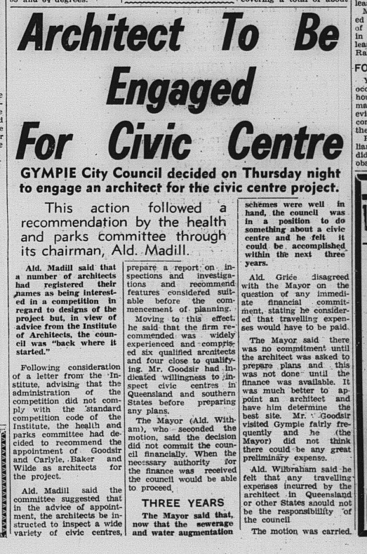 Architect to be engaged for Civic Centre