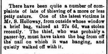 Holloway thief - July 1901