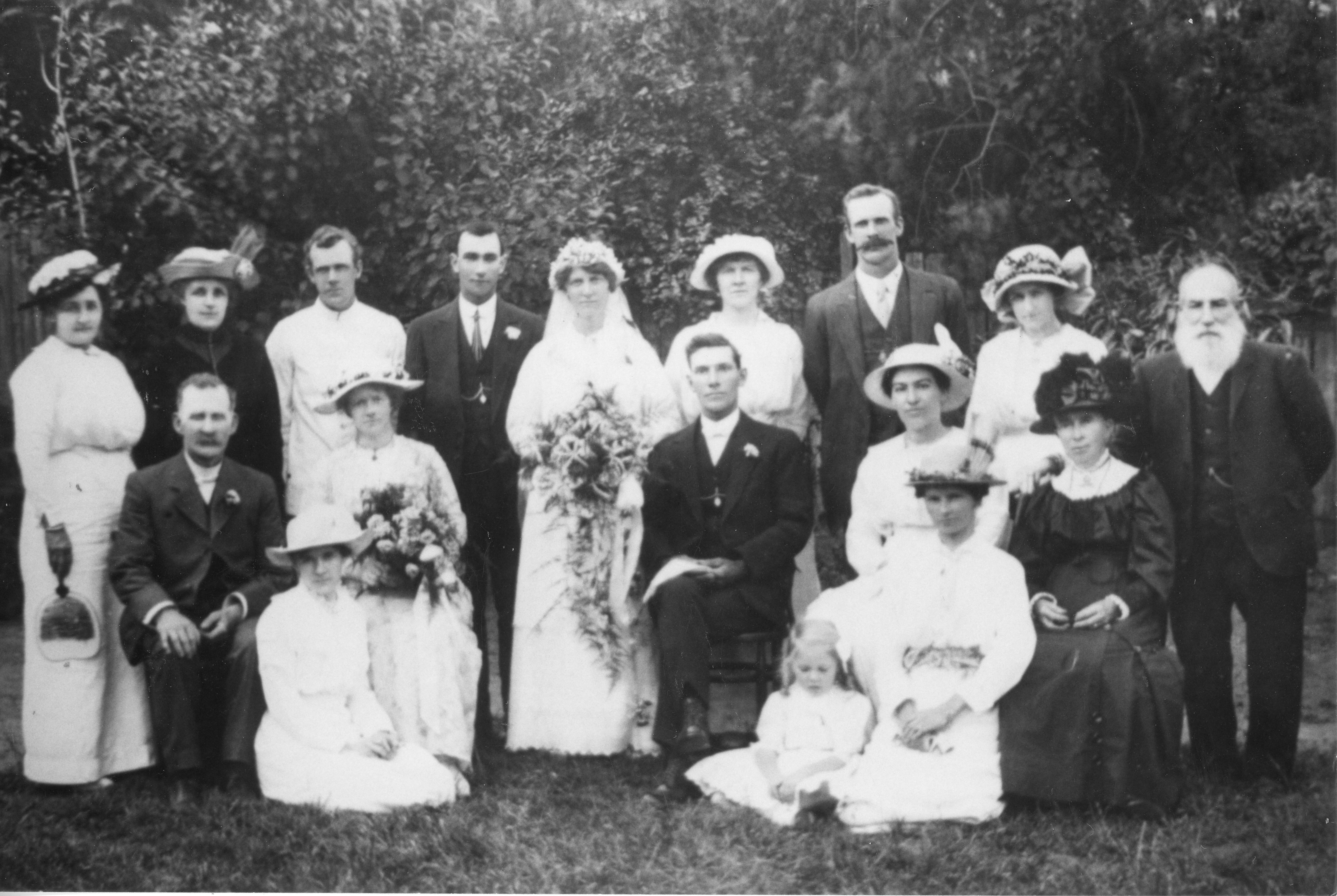 George and Daisy Elliott Wedding, c 1914