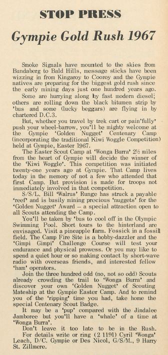 Gympie Gold Rush 1967 - Scouting in Queensland February 1967, page 23