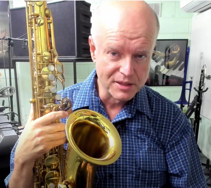 Brian Hayes with saxophone